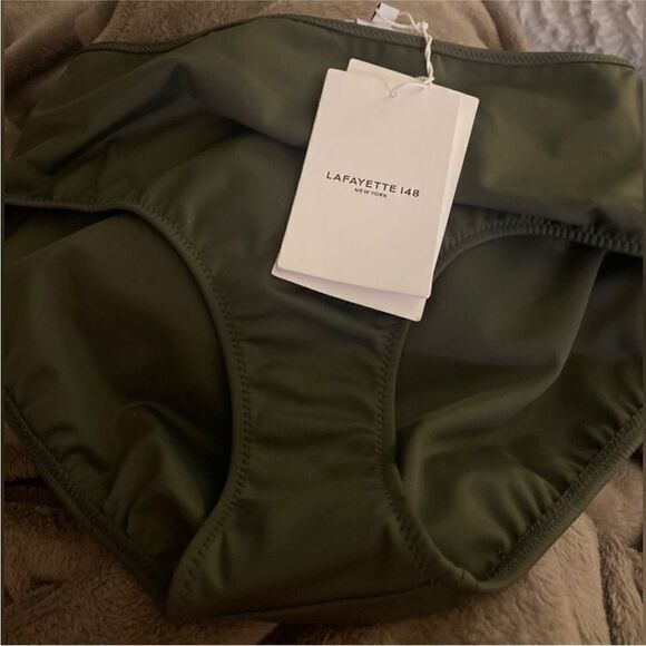 LAFAYETTE 148 NWT HIGH WAIST SWIM BOTTOM COLOR DEEP BASIL SIZE XS - Picture 5 of 5